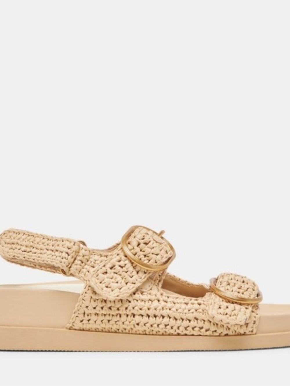 Dolce Vita NATURAL KNIT Women's Starla Crochet Sandals Size 8 - Picture 2 of 10